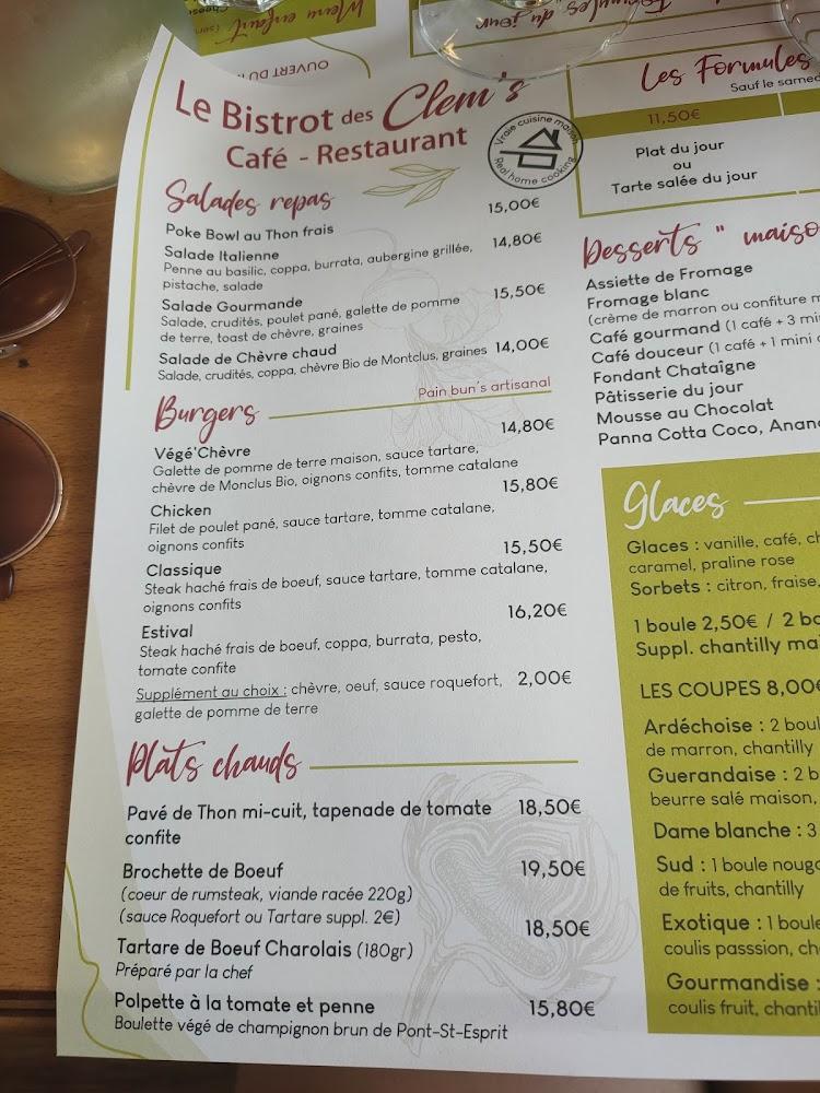 Le Bistrot des Clem's - Menu Image 3
